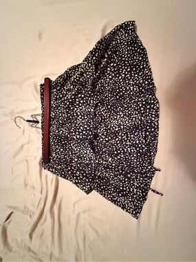 Francesca's Collections Black and White Speckled Mini Skirt
